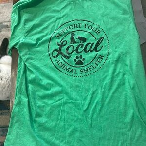 Handmade tshirt green large tshirt